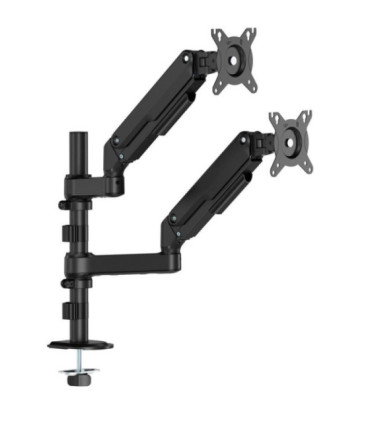 Soporte de mesa con contrapeso para 2 monitores aisens dt32tsr-453/ giratorio/ inclinable/ hasta 9kg