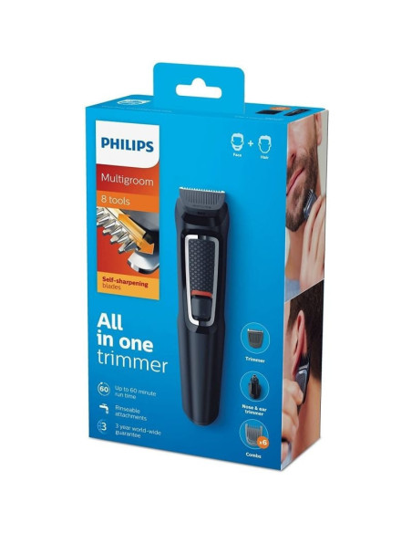 Cortapelos 8 en 1 philips multigroom series 3000 mg-3730/15/ con batería/ 11 accesorios