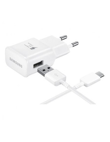 Cargador de pared samsung ep-ta20ewe/ 1xusb + cable usb tipo-c/ 2a