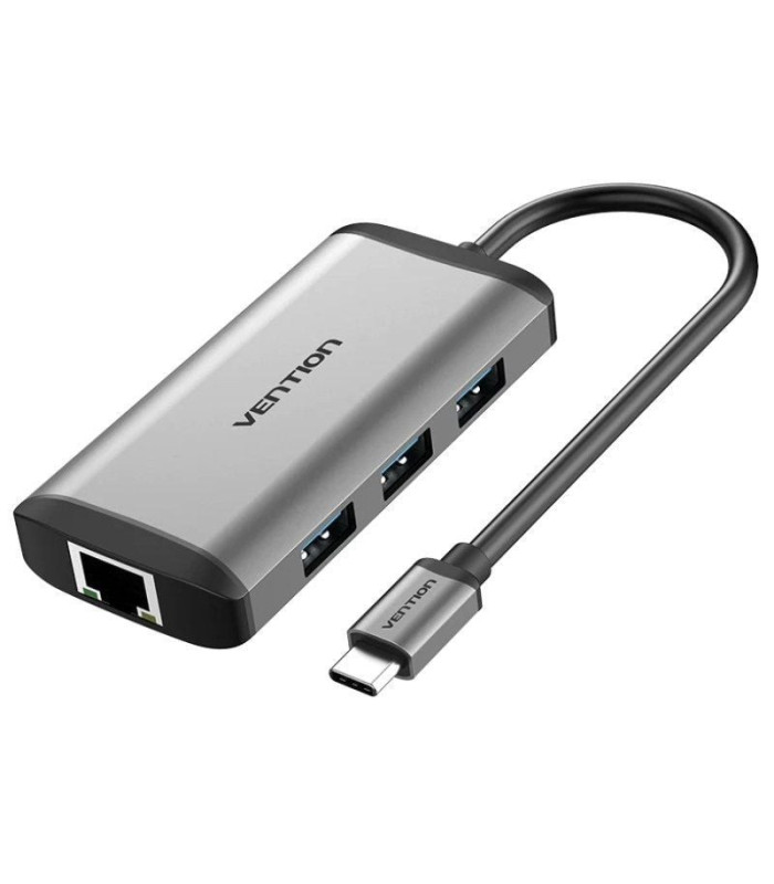 Docking usb tipo-c vention cnchb/ 1xhdmi 4k/ 3xusb/ 1xusb tipo-c pd/ 1xrj45/ gris