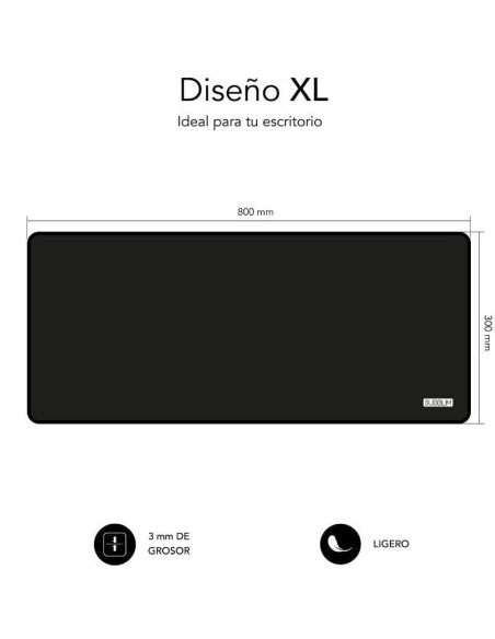 Set ratón inalámbrico y alfombrilla subblim harmony black/ hasta 1200 dpi