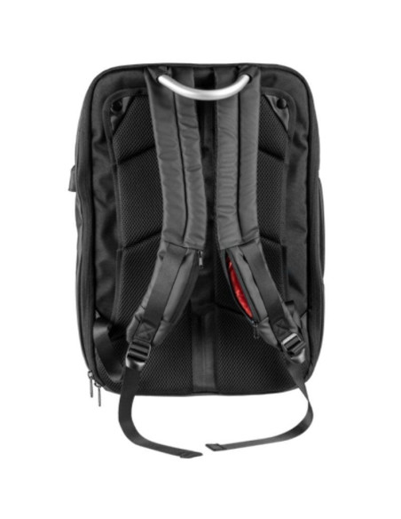 Mochila mars gaming mb2 para portátil hasta 17.3'/ puerto usb/ antirrobo/ impermeable/ gris y roja