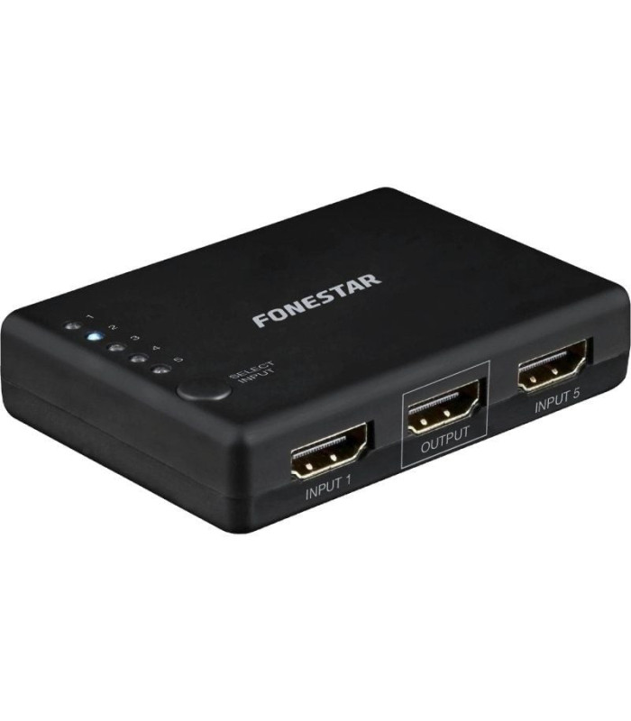 Conmutador hdmi fonestar fo-22sw51/ 5 entradas-1 salida