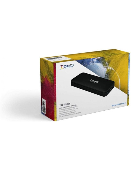 Caja externa para disco ssd m.2 nvme tooq tqe-2280b/ usb 3.1/ sin tornillos