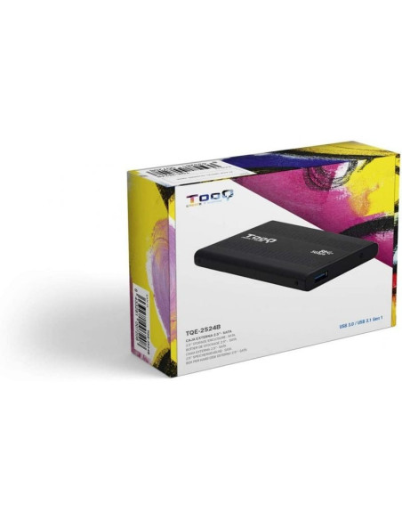 Caja externa para disco duro de 2.5' tooq tqe-2524b/ usb 3.1