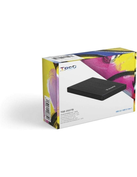 Caja externa para disco duro de 2.5' tooq tqe-2527b/ usb 3.1
