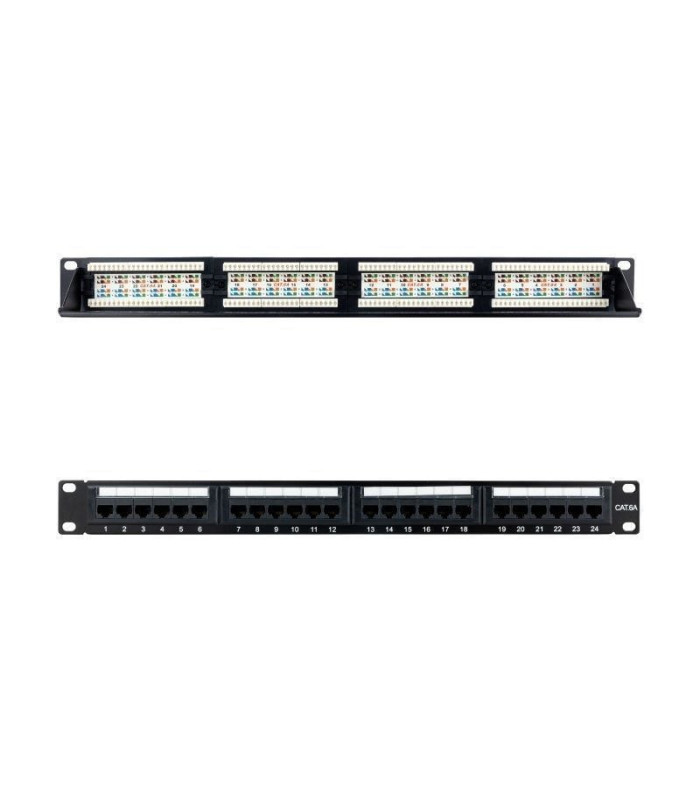 Patch panel nanocable 10.21.4124/ 24 puertos/ cat.6a/ altura 1u