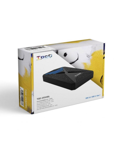 Caja externa gaming para disco duro de 2.5' tooq tqe-2550bl/ usb 3.1/ sin tornillos