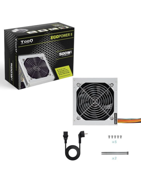 Fuente de alimentación tooq tqep-500sse/ 500w/ ventilador 12cm