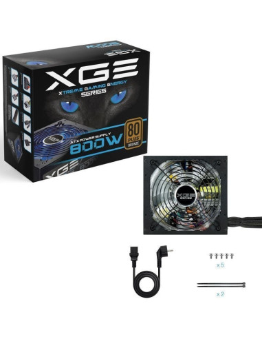 Fuente de alimentación tooq tqxgeii-800sap/ 800w/ ventilador 14cm/ 80 plus bronze