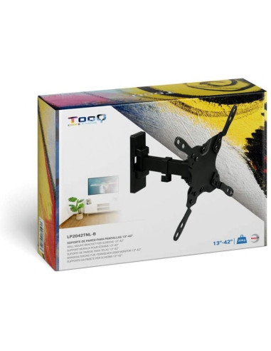 Soporte de pared giratorio/ inclinable/ nivelable tooq lp2042tnl-b para tv de 13-42'/ hasta 20kg