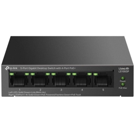 Switch tp-link ls105gp 5 puertos/ rj-45 10/100/1000 poe+