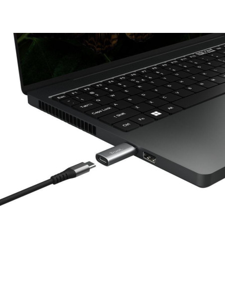Adaptador usb 3.2 gen2 trust calyx / usb tipo-c hembra - usb macho