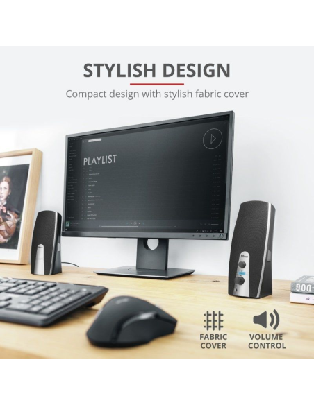 Altavoces trust mila/ 10w/ 2.0