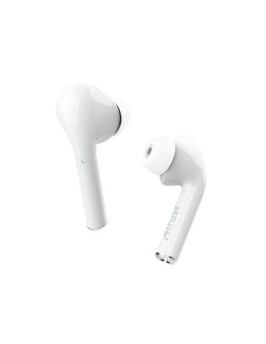 Auriculares bluetooth trust nika touch con estuche de carga/ autonomía 6h/ blancos