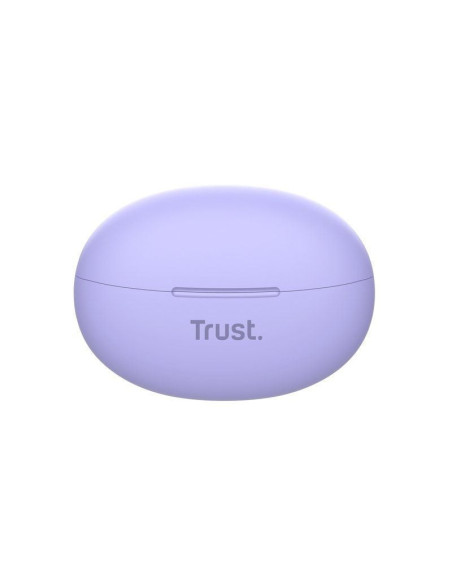 Auriculares bluetooth trust yavi enc con estuche de carga/ morados