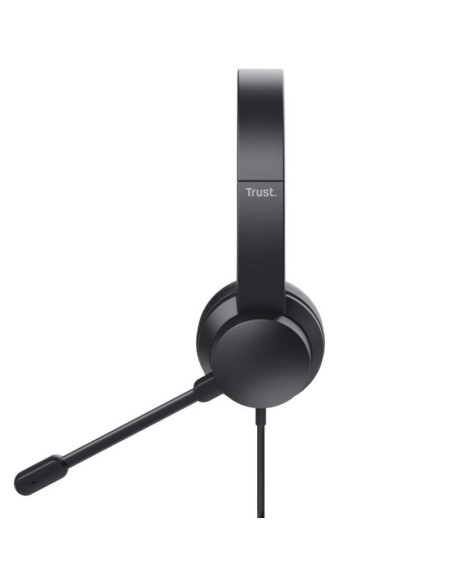 Auriculares trust hs-201 usb/ con micrófono/ usb/ negros