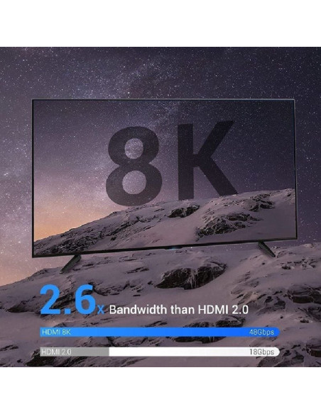 Cable hdmi 2.1 8k vention alglf/ hdmi macho - hdmi macho/ 1m/ azul