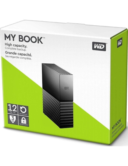 Disco externo western digital my book 12tb/ 3.5'/ usb 3.0