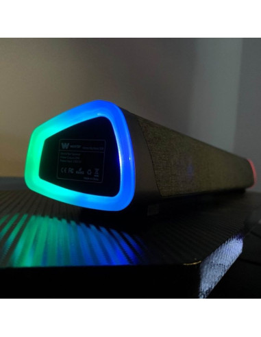 Barra de sonido rgb woxter big bass 320/ 20w/ 2.0