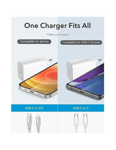 Cargador de pared xiaomi mi 20w charger (type-c)/ 1xusb tipo-c/ 20w