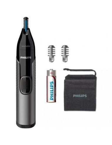 Perfilador philips nose trimmer 3650 serie 3000/ a pilas/ 3 accesorios