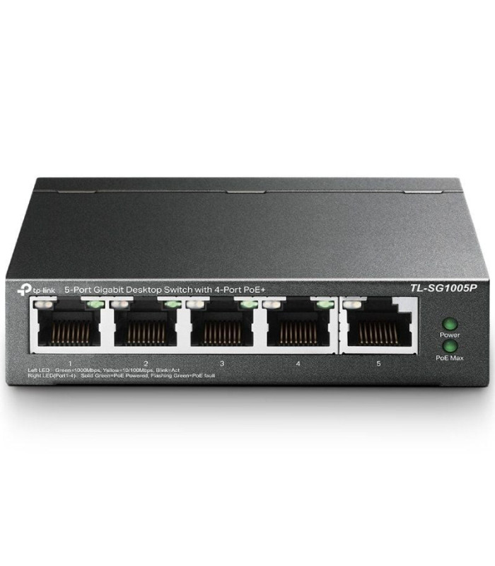 Switch tp-link tl-sg1005p 5 puertos/ rj-45 10/100/1000 poe