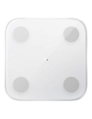 Báscula de baño xiaomi mi body composition scale 2/ análisis corporal/ bluetooth/ hasta 150kg/ blanca