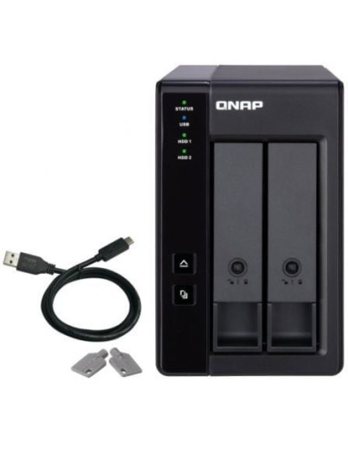 Das qnap tr-002/ 2 bahías 3.5'- 2.5'/ formato torre