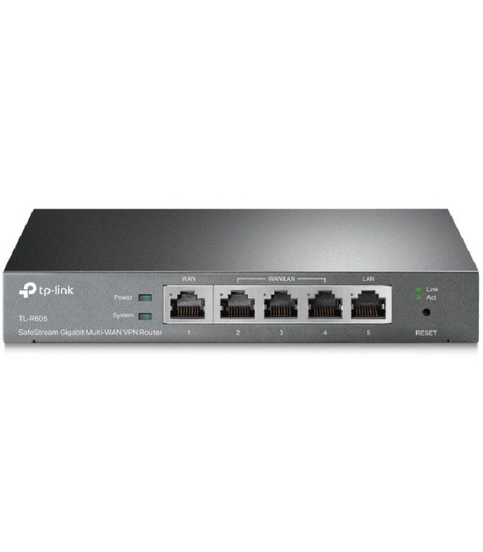 Router vpn safestream gigabit tp-link omada tl-r605/ 5 puertos multi-wan