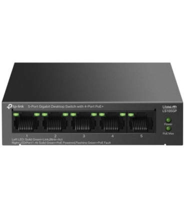 Switch tp-link ls105gp 5 puertos/ rj-45 10/100/1000 poe+