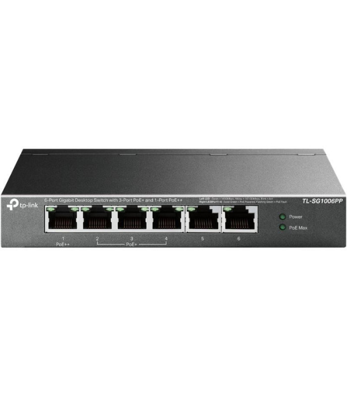 Switch tp-link tl-sg1006pp 6 puertos/ rj-45 10/100/1000/ poe++