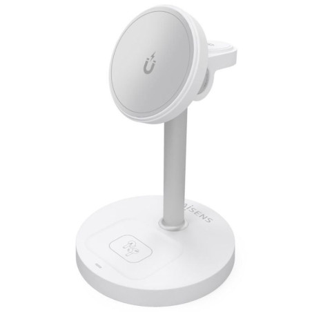 Base de carga inalámbrica aisens asch-15w3wc065-w/ 15w/ blanco