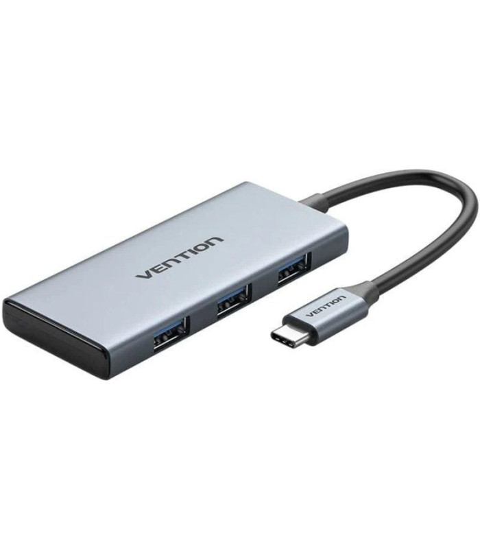 Docking usb tipo-c vention toohb/ 1xhdmi 4k/ 3xusb/ 1xlector tarjetas/ gris