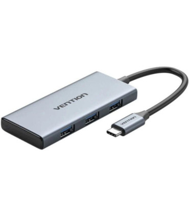 Docking usb tipo-c vention toohb/ 1xhdmi 4k/ 3xusb/ 1xlector tarjetas/ gris