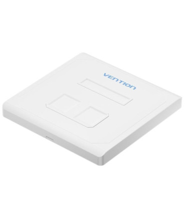 Placa de pared keystock vention ifew0/ 2 puertos rj45