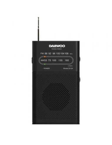 Radio portátil daewoo dw1027/ negra