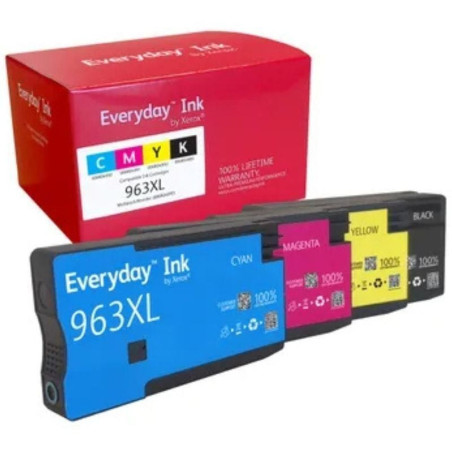 Cartucho de tinta compatible xerox 006r04993 compatible con hp 963xl multipack/ 1600 páginas/ negro/ cian/ magenta/ amarillo
