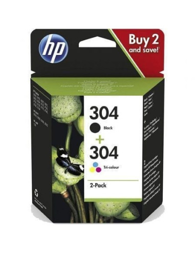 Cartucho de tinta original hp nº304 multipack/ negro/ tricolor