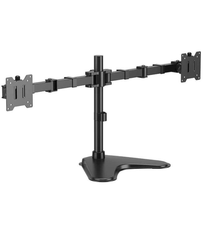 Soporte de sobremesa para 2 monitores aisens dt35tsr-361/ giratorio/ inclinable/ hasta 20kg