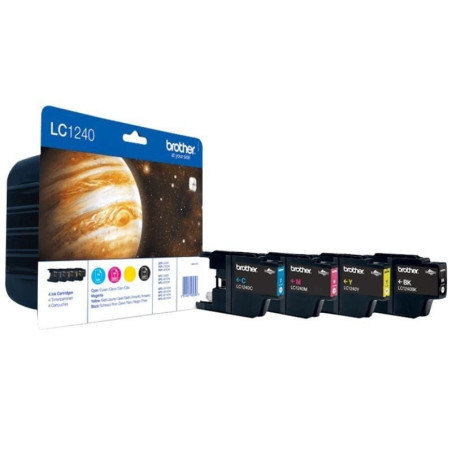 Cartucho de tinta original brother lc1240valbp/ multipack/ cian/ magenta/ amarillo/ negro