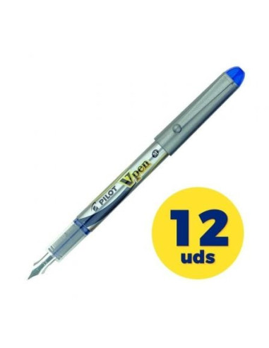 Caja de plumas desechables pilot v pen/ 12 unidades/ azules