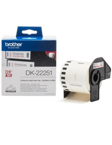 Rollo de papel continuo original brother dk22251