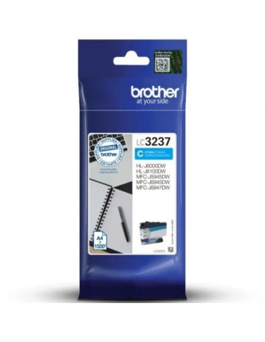 Cartucho de tinta original brother lc-3237c/ cian