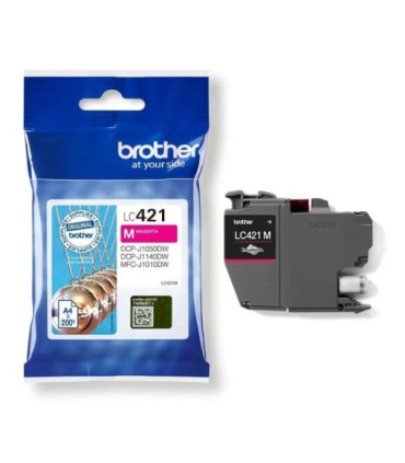 Cartucho de tinta original brother lc421/ magenta