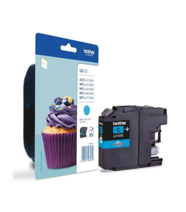 Cartucho de tinta original brother lc-123c/ cian