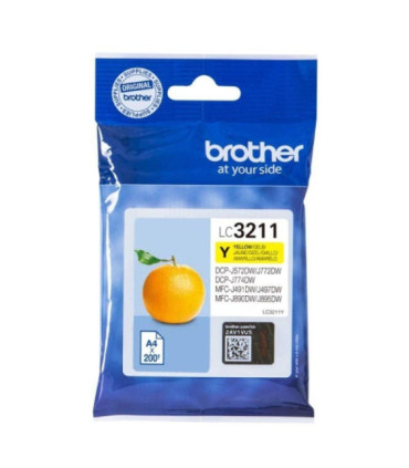 Cartucho de tinta original brother lc-3211y/ amarillo