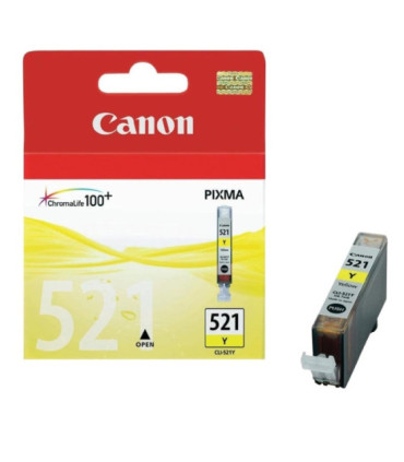 Cartucho de tinta original canon cli-521y/ amarillo