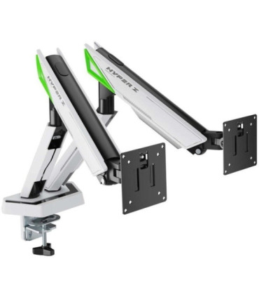 Soporte de mesa gaming con contrapeso para 2 monitores aisens dt38tsr-345/ giratorio/ inclinable/ hasta 16kg