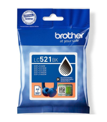Cartucho de tinta original brother lc521bk/ negro